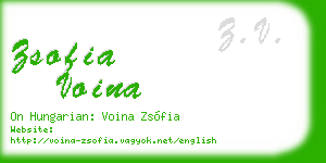 zsofia voina business card